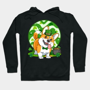 Pembroke Welsh Corgi Leprechaun St Patricks Day Irish Dog Hoodie